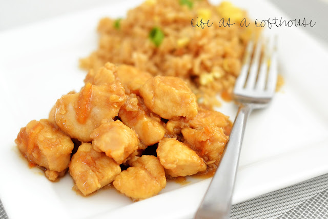 Amazing orange chicken packed with flavor that is lower in fat and calories. Life-in-the-Lofthouse.com