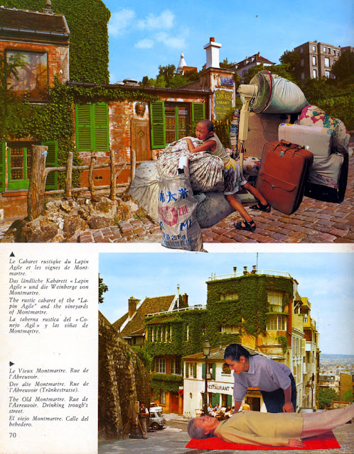 Collage from repurposed book "The Future Really Is Up in the Air"