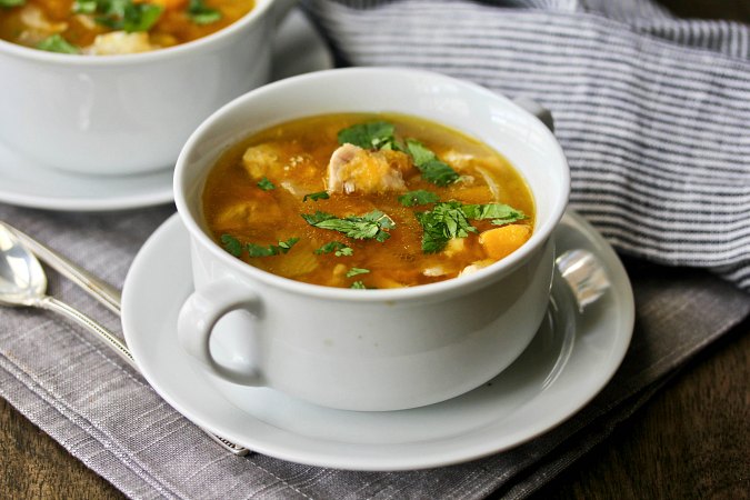 Roasted Chicken and Winter Squash Soup