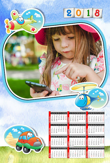 Calendario 2018 per bambini