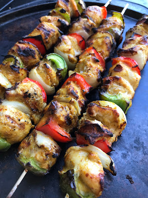Red Thai Curry, Chicken, Kebabs, grilling