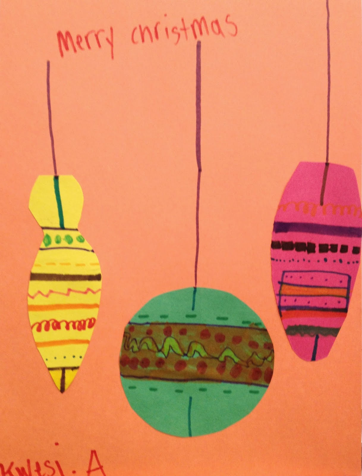 Ms. C's Artroom Holiday Ornaments