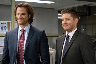 Jared Padalecki as Sam Winchester and Jensen Ackles as Dean Winchesters in Supernatural 11x07 "Plush"
