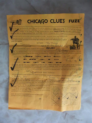 great urban race clue sheet, chicago