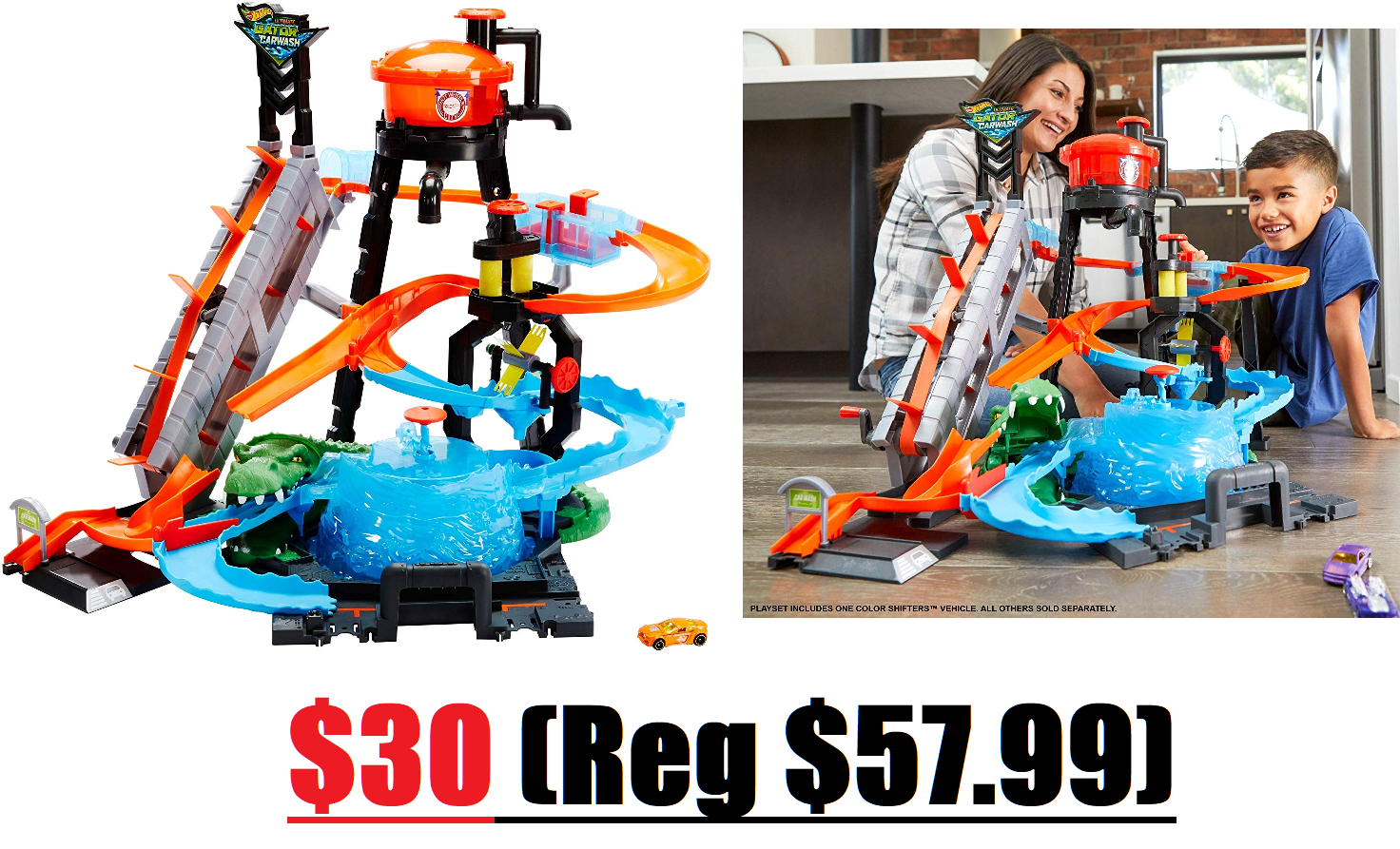 hot wheels ultimate gator car wash
