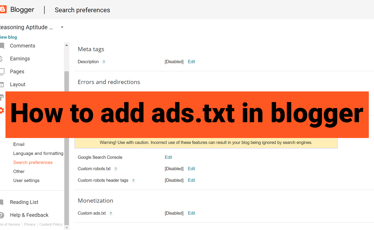 How to Add ads.txt in Blogger Site