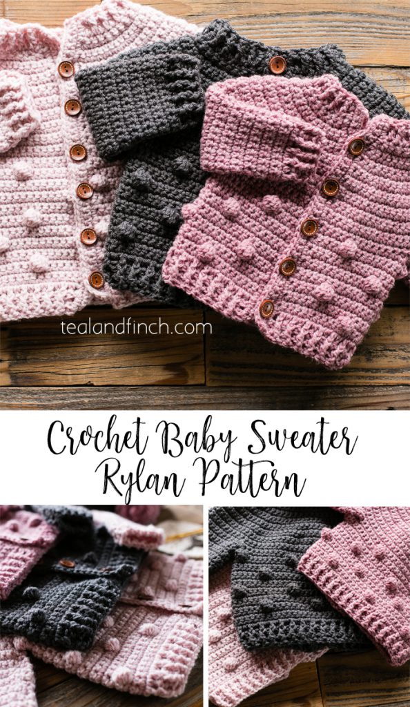 velonara Crochet Bobble Baby Sweater + Video Tutorial