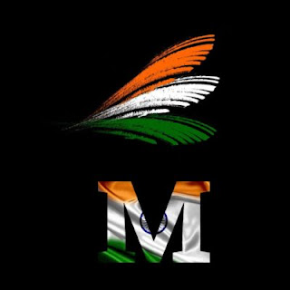 M Name Tiranga image India Flag M Letter Wallpaper