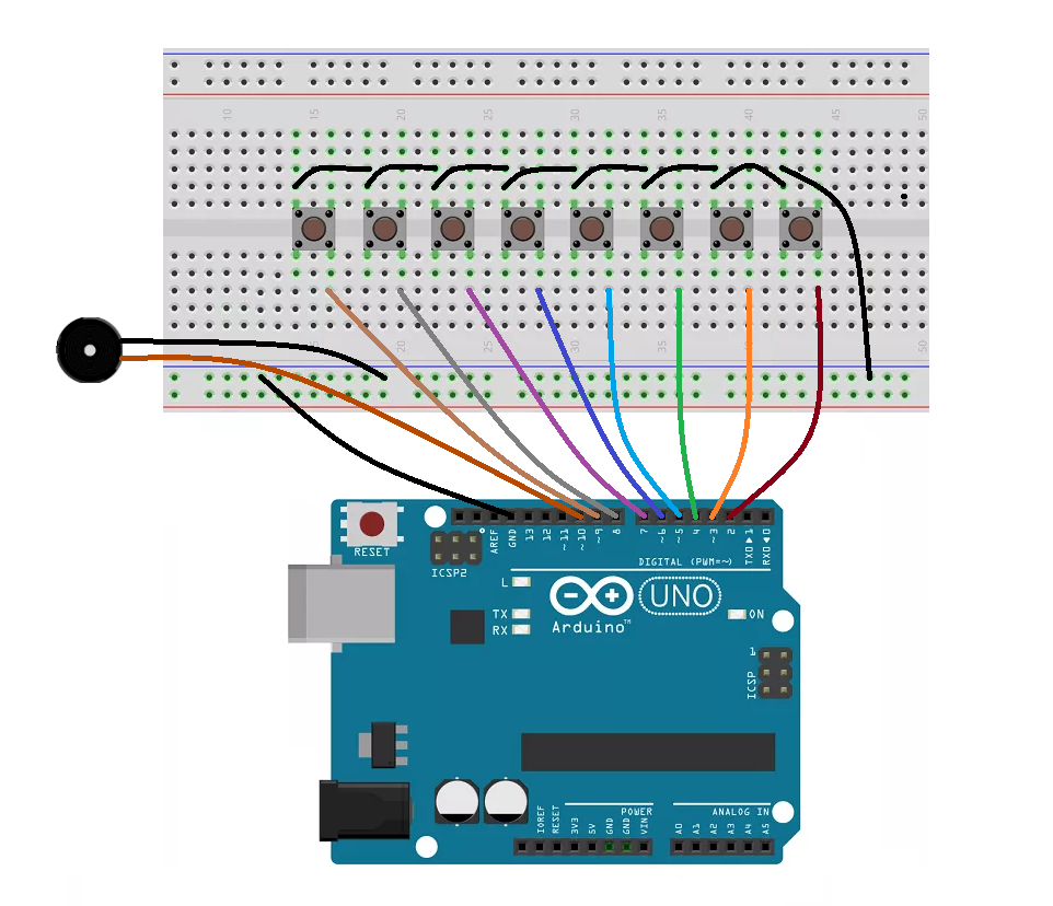 Sala de Eletrônica: Piano com memória utilizando o Arduino