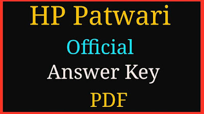 HP Patwari Answer Key, Himachal Pradesh Patwari Answer sheet