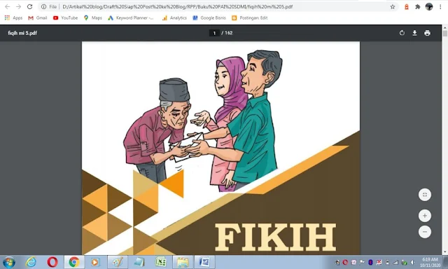 Buku fikih kelas 5 sd/mi sesuai kma 183 tahun 2019