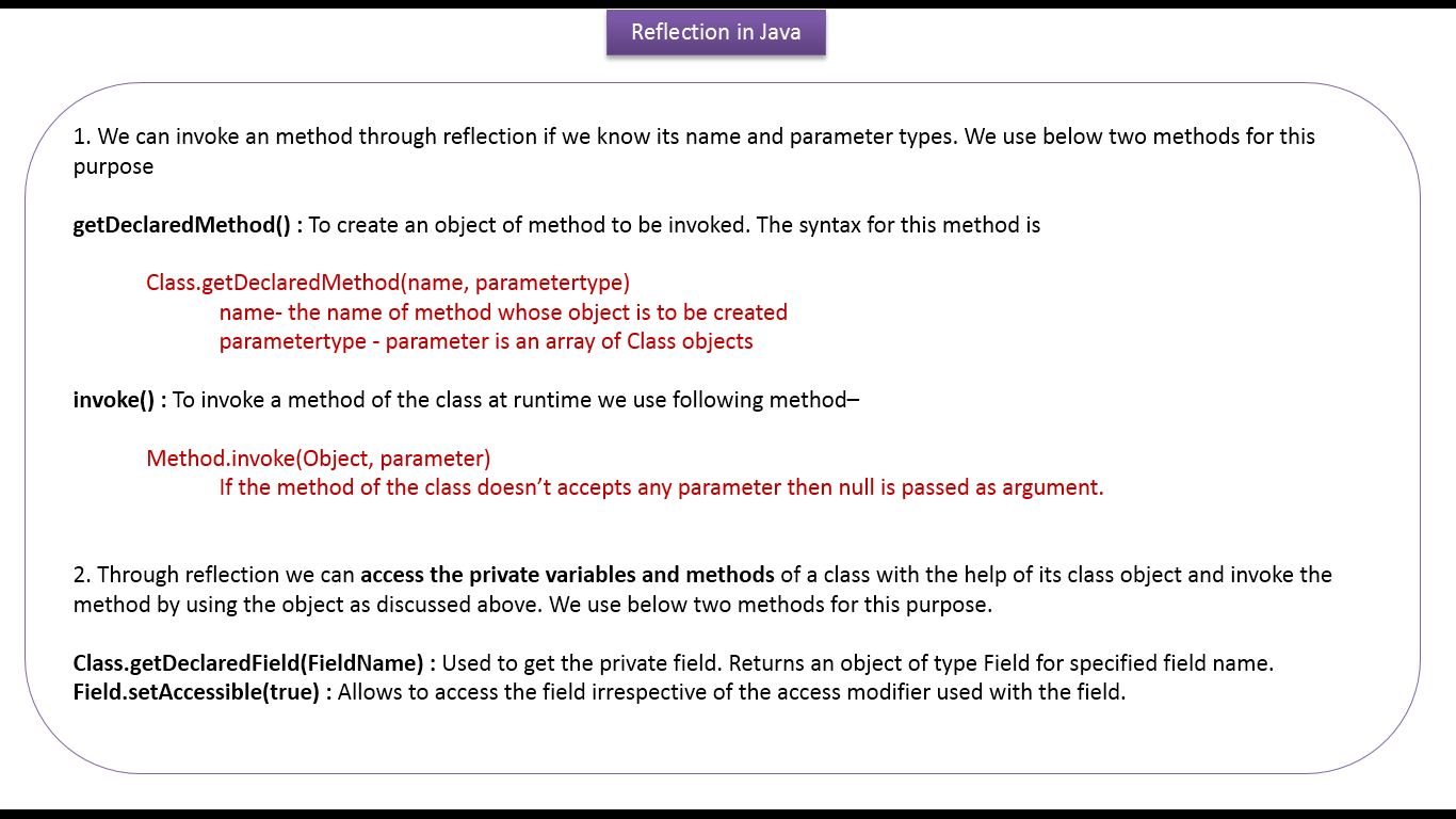 java reflection class java reflection class