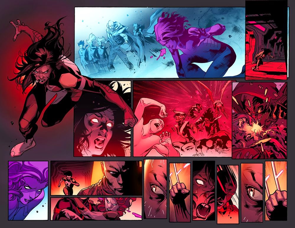 all new x-men 29 battle scene with x-23