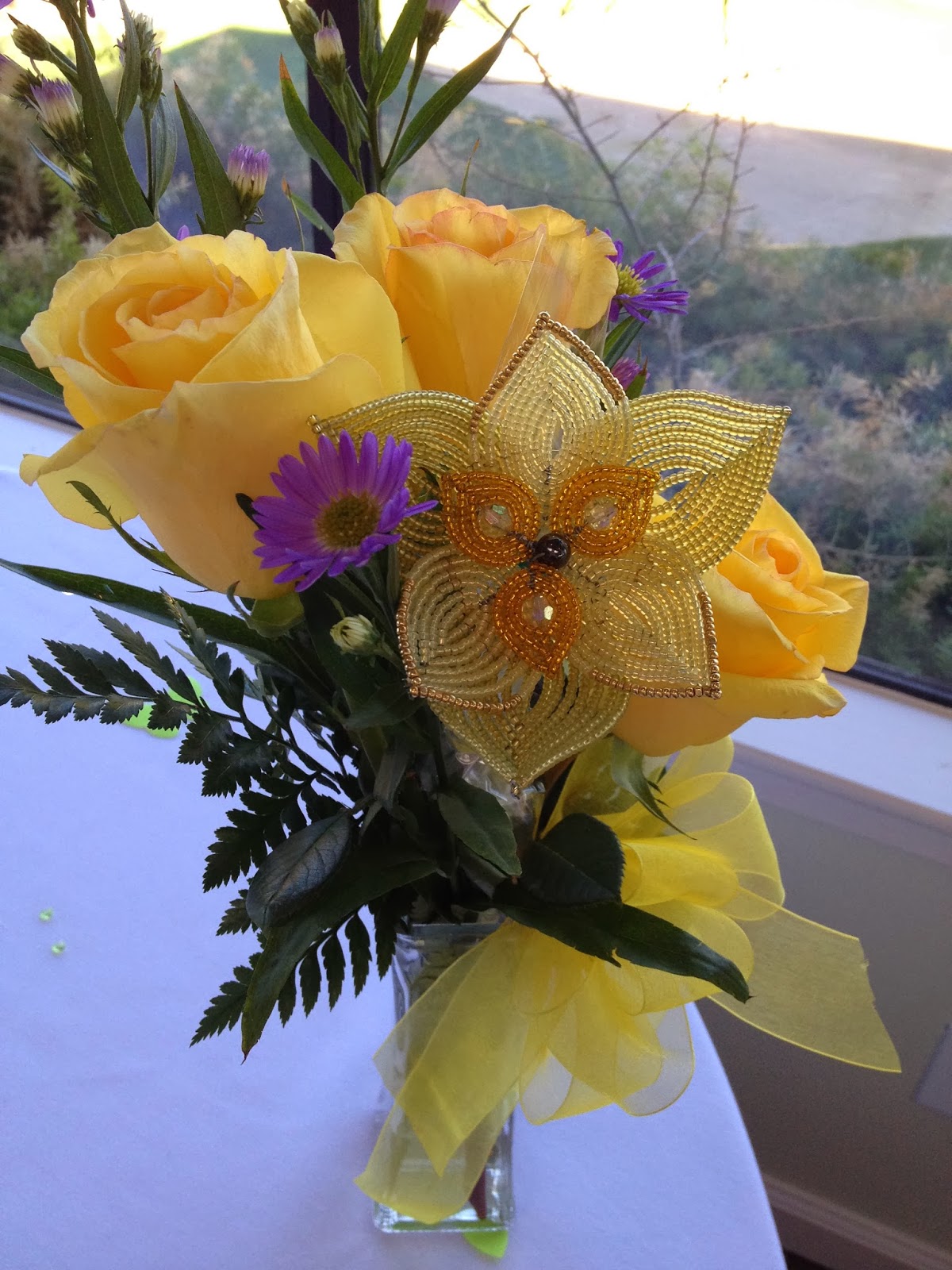 Crymson Flower Baby Shower Bouquet