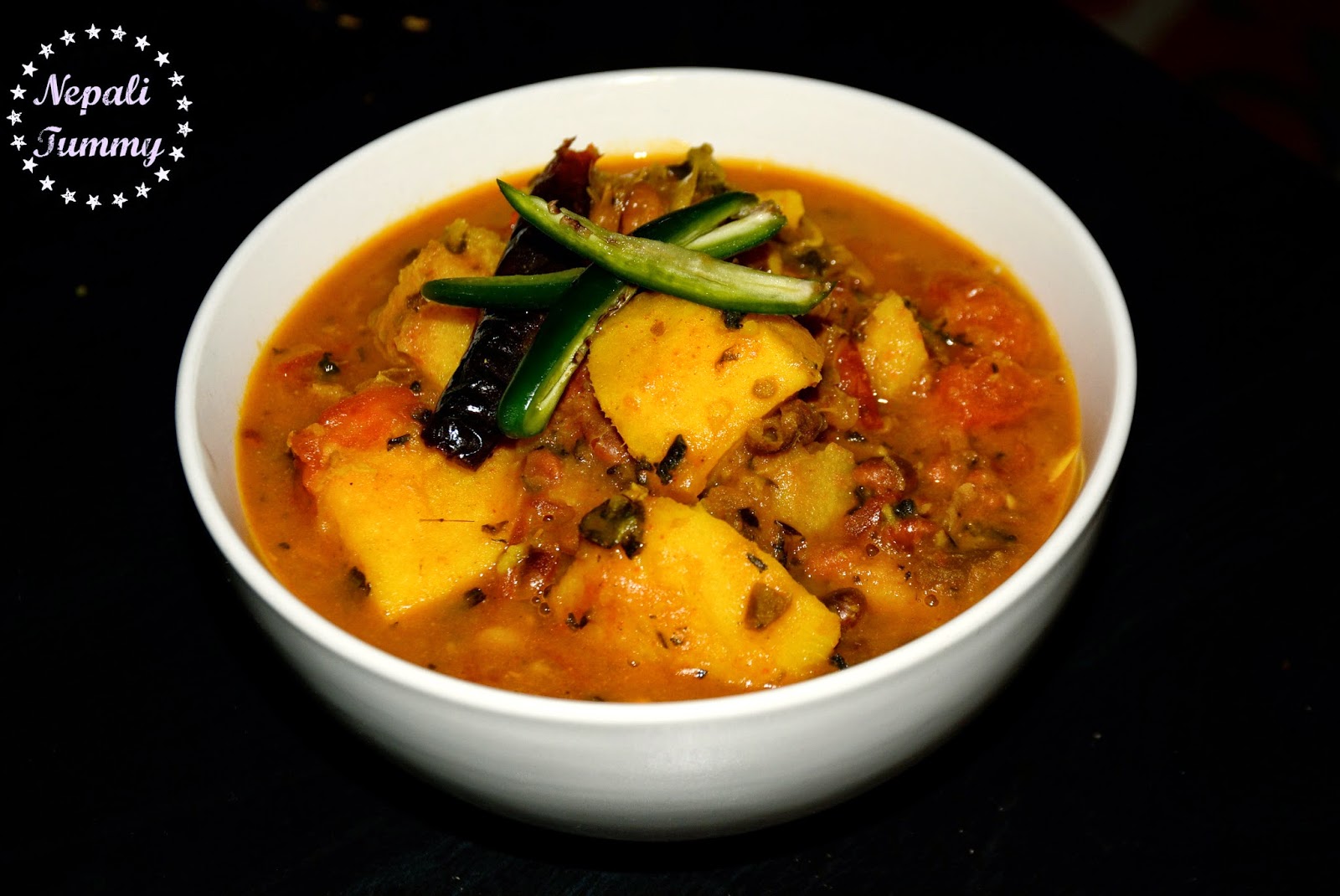 Nepali Tummy!!: Gundruk (Shinki)-Tarul (Yam) ko Tarkari :)