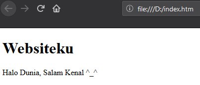 Hasil Kodingan HTML Sederhana Hasil Kodingan HTML Sederhana
