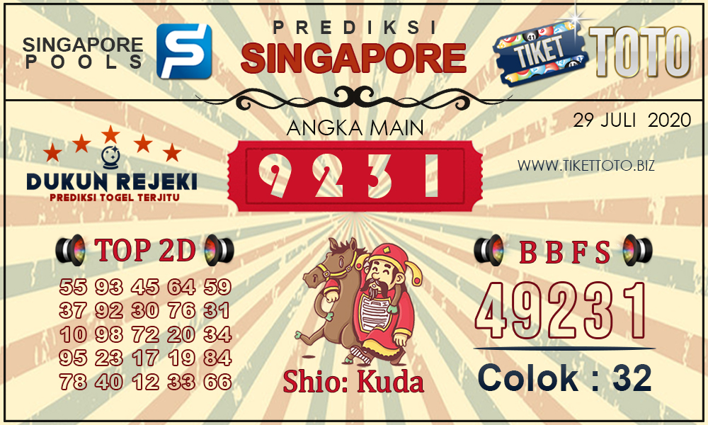 Prediksi Togel SINGAPORE TIKETTOTO 29 JULI 2020