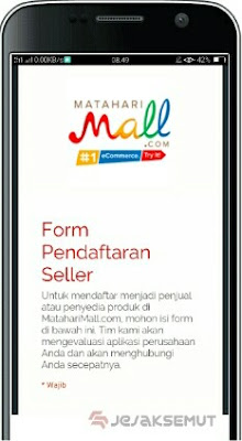 cara daftar seller matahari mall