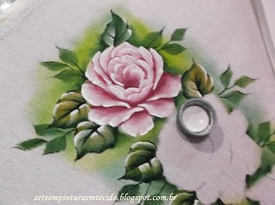 rosa passo a passo pintura em tecido