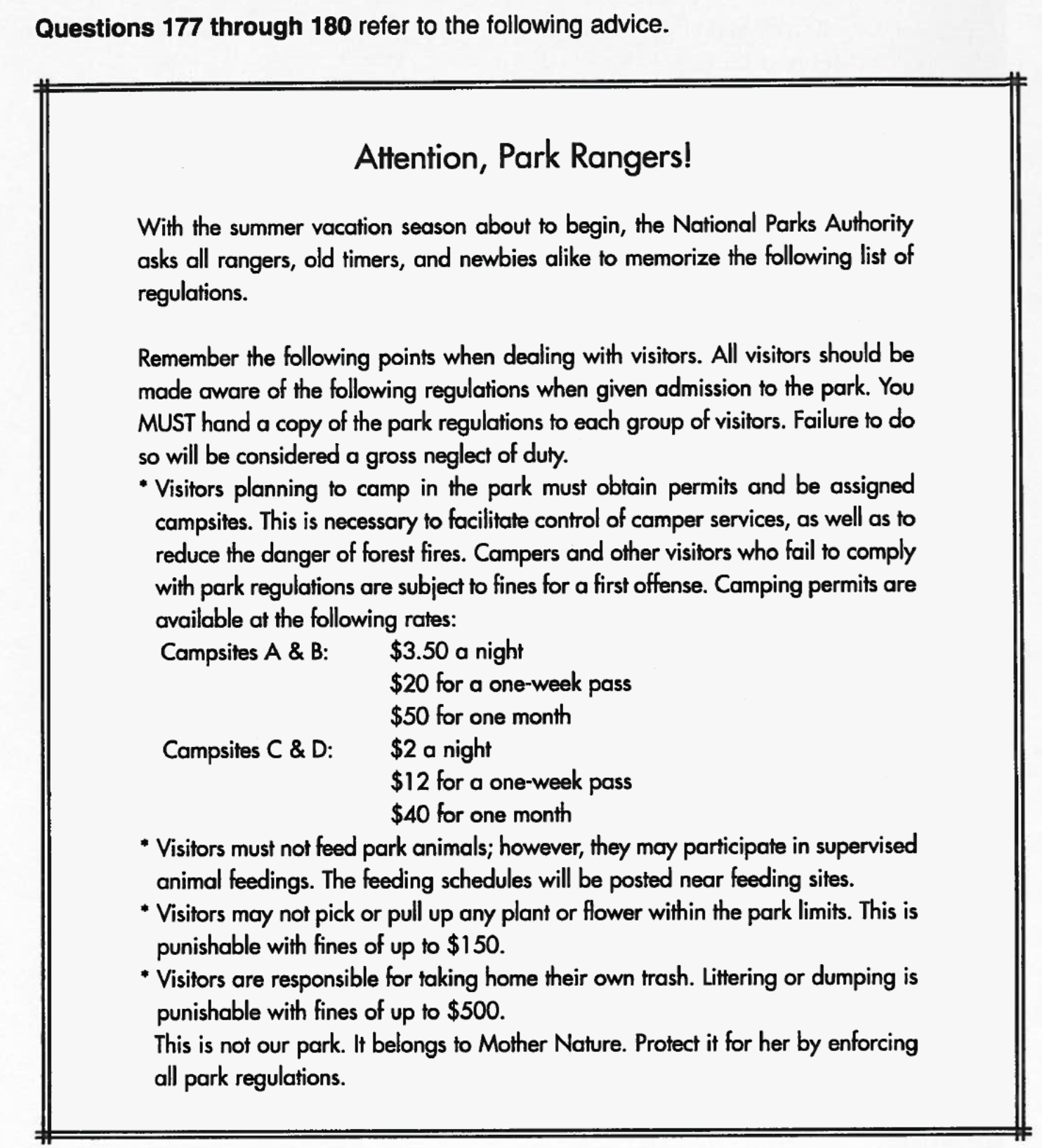 TOEIC READING TARGET TEST 1