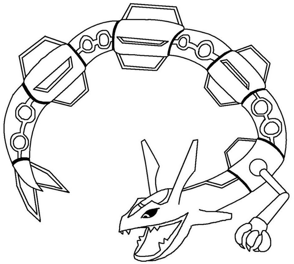 Legendary Rayquaza Pokemon Coloring Pages - Free Pokemon Coloring Pages