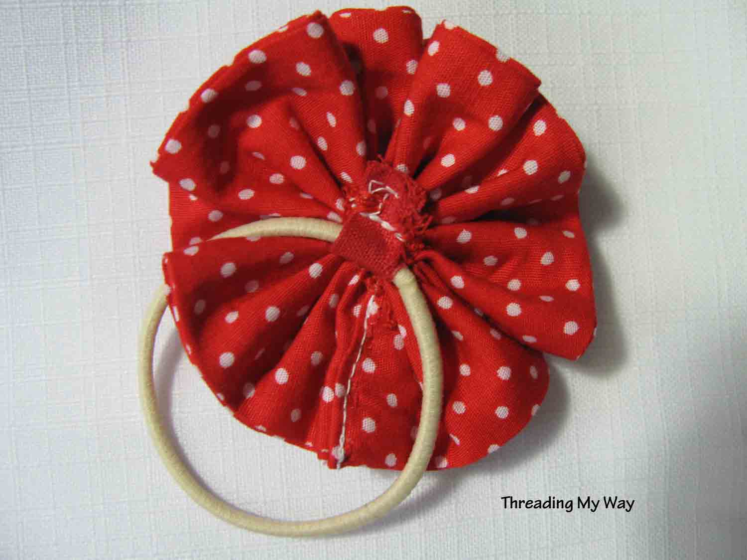 Threading My Way Flower Hair Tie...