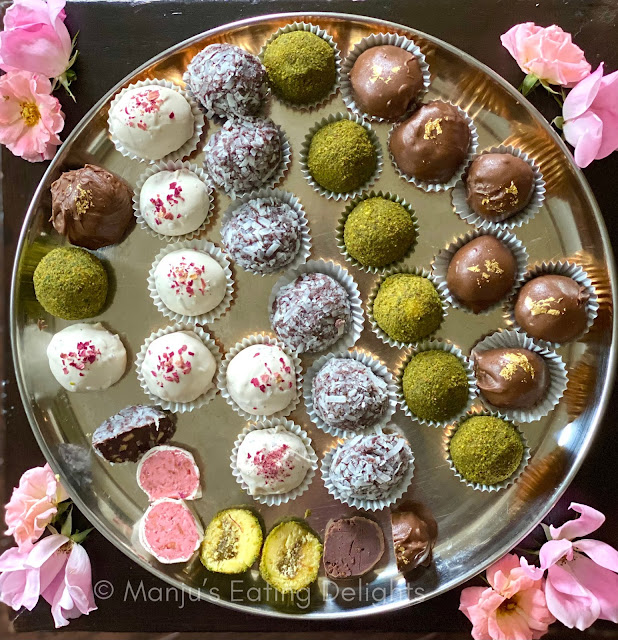 Manju's Eating Delights Indian fusion Truffles Diwali Truffles