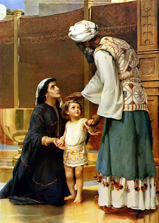 Ana, mujer de fe, presenta a Samuel ante Elí en el templo