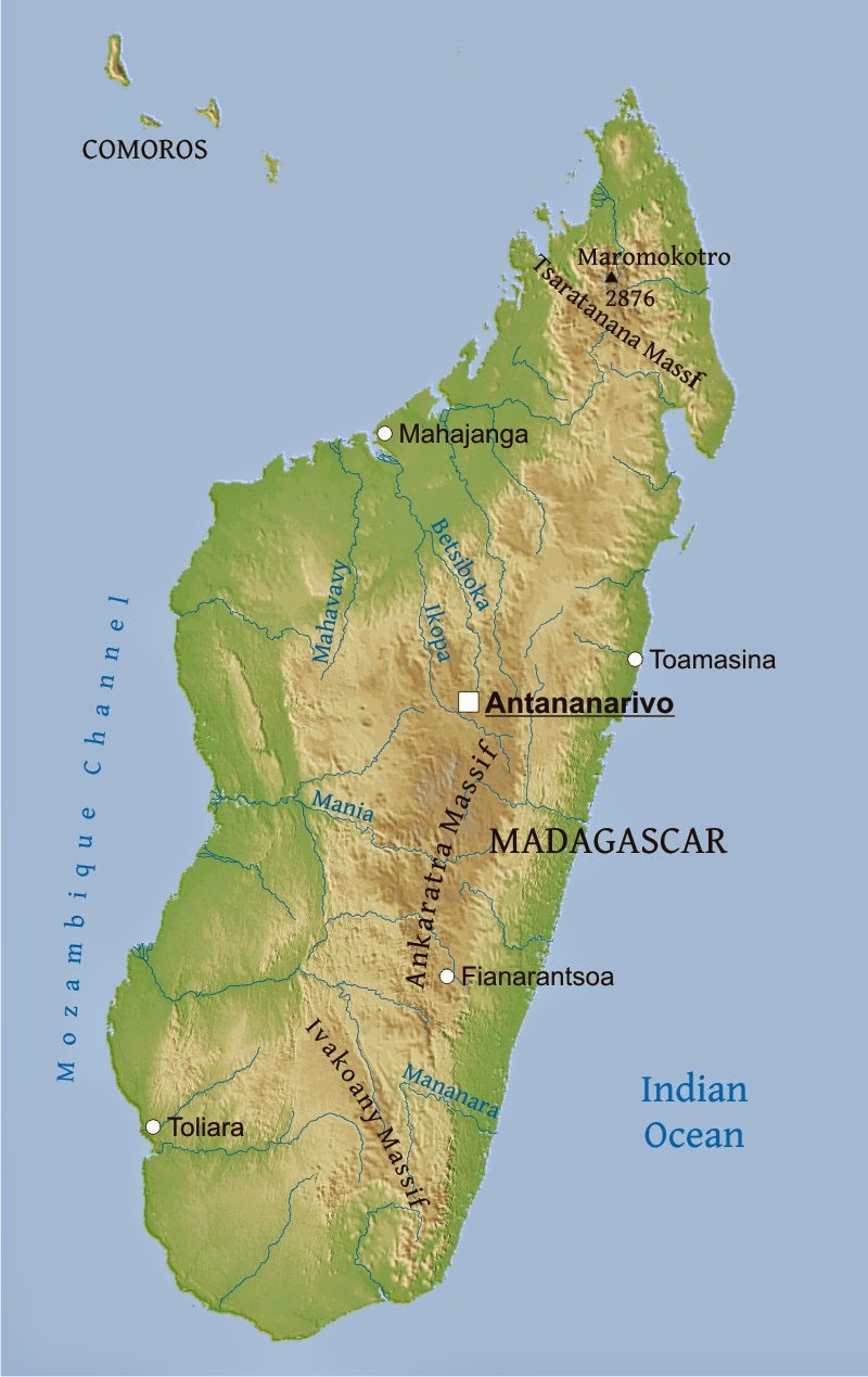 Реки мадагаскара на карте