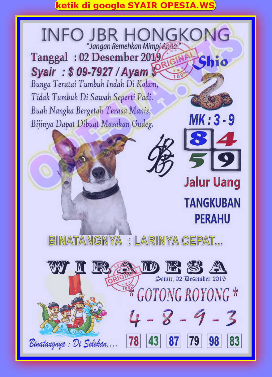 Kode Syair Hongkong 2 Desember 2019 Forum Syair Togel Hongkong Singapura Sydney Kode Syair Hongkong 2 Desember 2019 Forum Syair Togel Hongkong Singapura Sydney