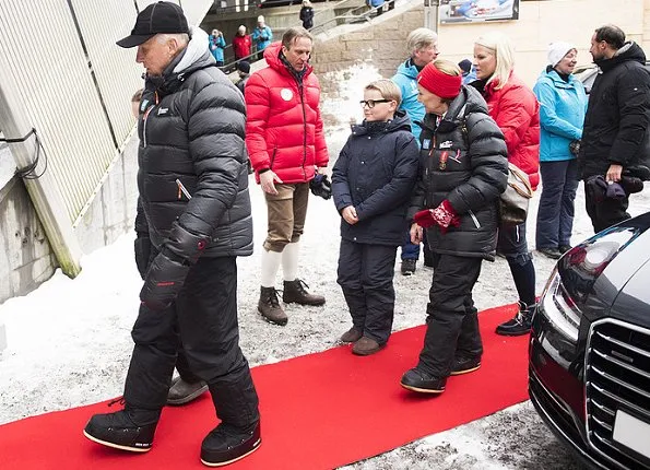 Queen Sonja, Crown Prince Haakon, Crown Princess Mette Marit, Prince Sverre Magnus and Princess Ingrid Alexandra