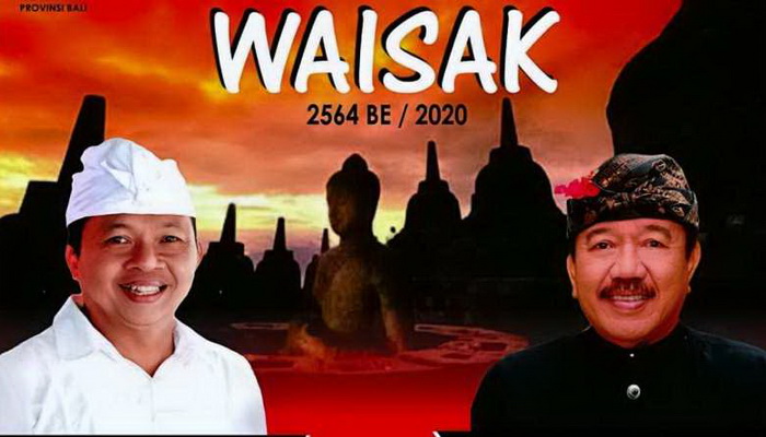 Gubernur dan Wakil Gubernur Bali Mengucapkan Selamat Hari Waisak Tahun 2020