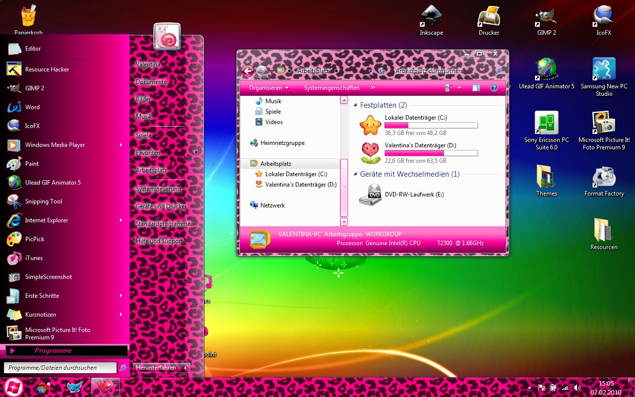 ::Cerita ~ Tentang ~ Hati::: ~EdiT Cute Theme TaskBar~ (only in Windows 7)
