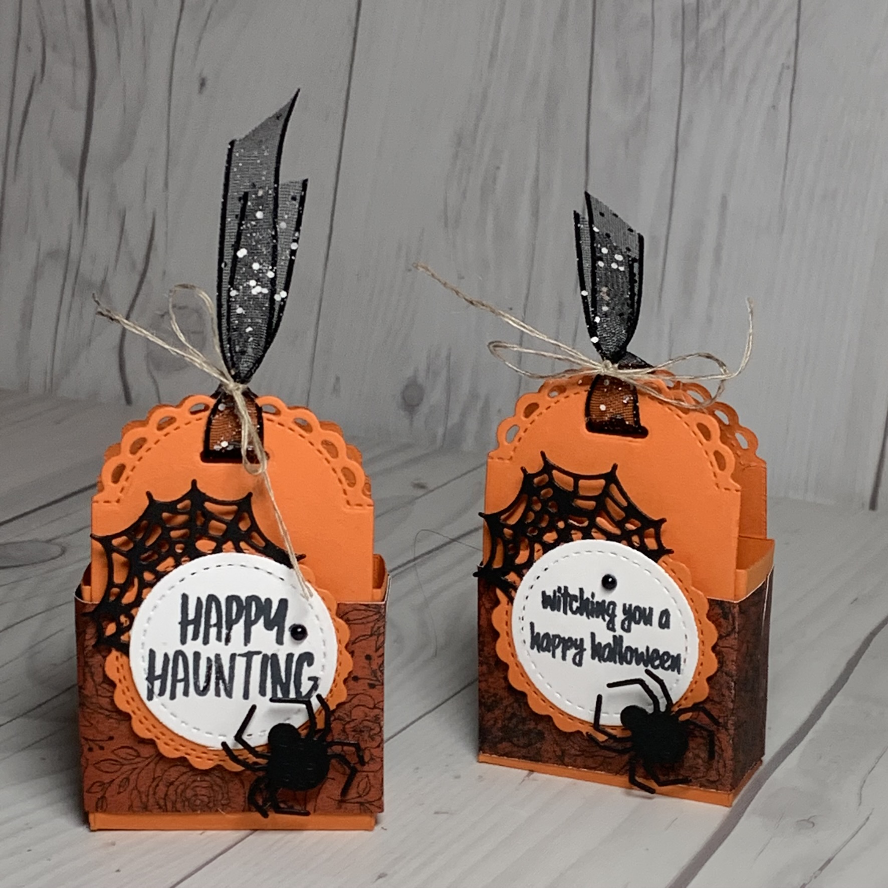 Little Treat Box Dies for fun Halloween Treat Packaging Stamped