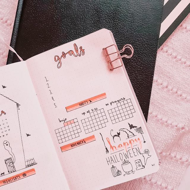 Plan With Me October Bullet Journal Layout