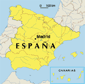 Mapa de España Provincias Politico