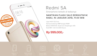 Belum Kebagian Xiaomi Redmi 5a? Ikut Saja Flash Sale Lazada Berikutnya