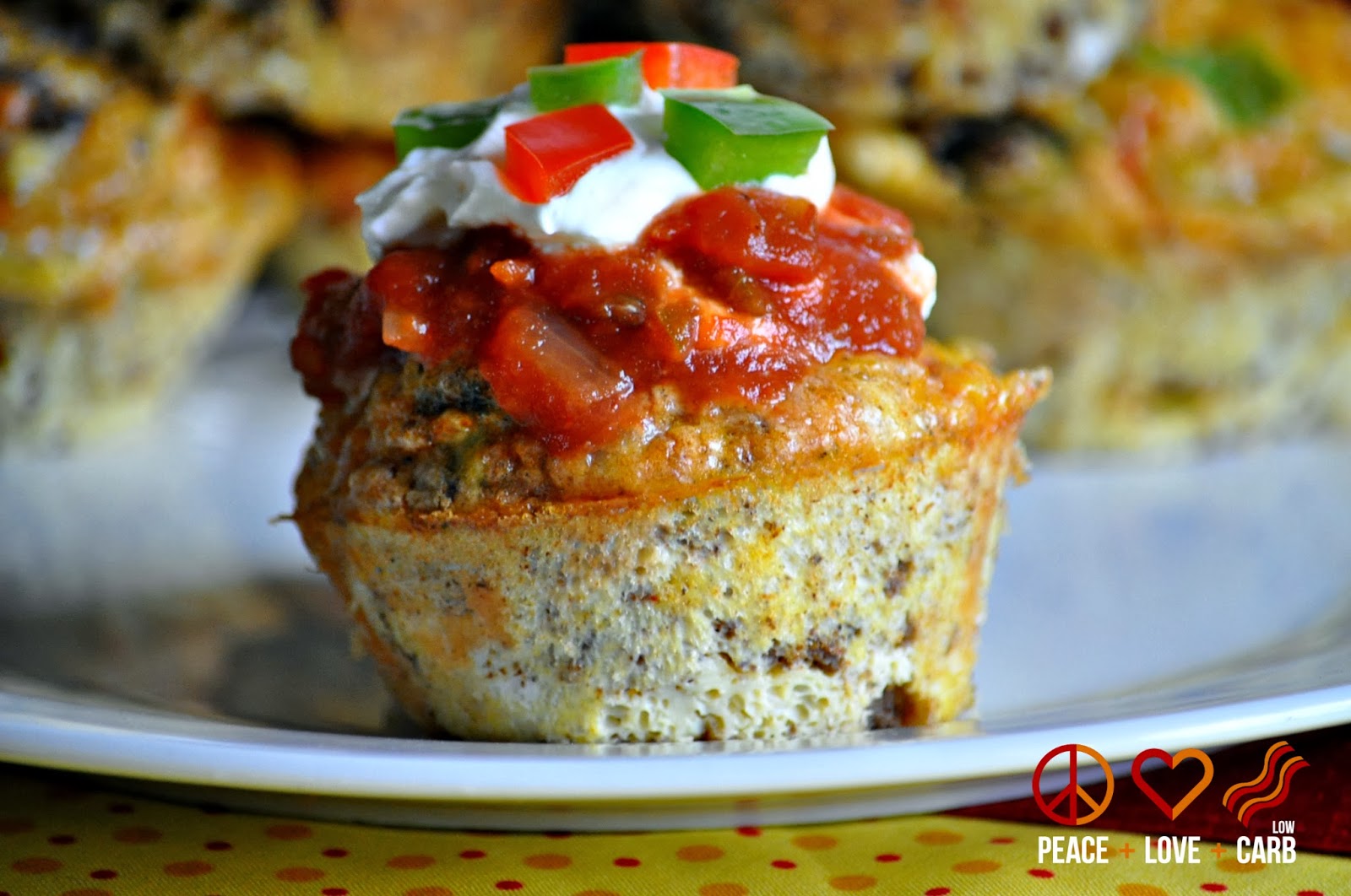 Taco Egg Muffins - Low Carb, Gluten Free - Peace Love and Low Carb