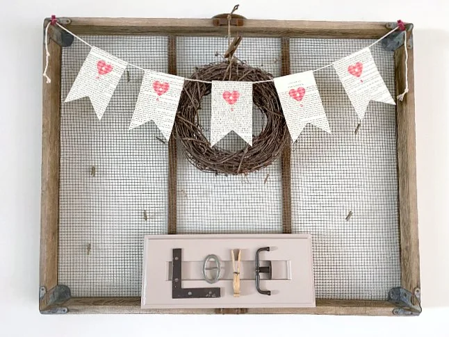 Vintage and rusty hardware neutral Valentine's Day sign