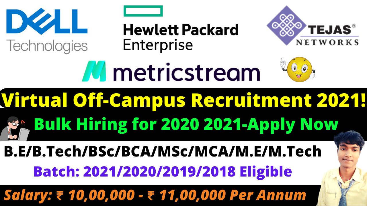 Tejas Networks Off Campus Drive 2021 Engineer R & D BE/BTech/ME