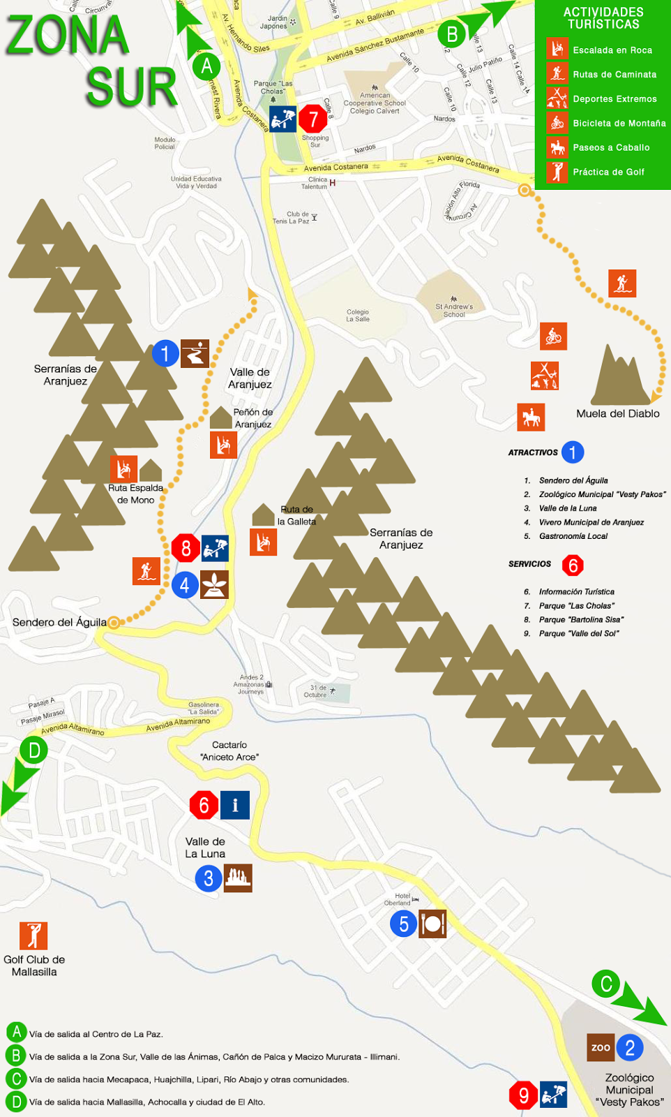 Mapas y planos de la ciudad de La Paz