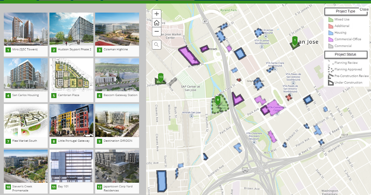 The San Jose Blog San Jose Development Map