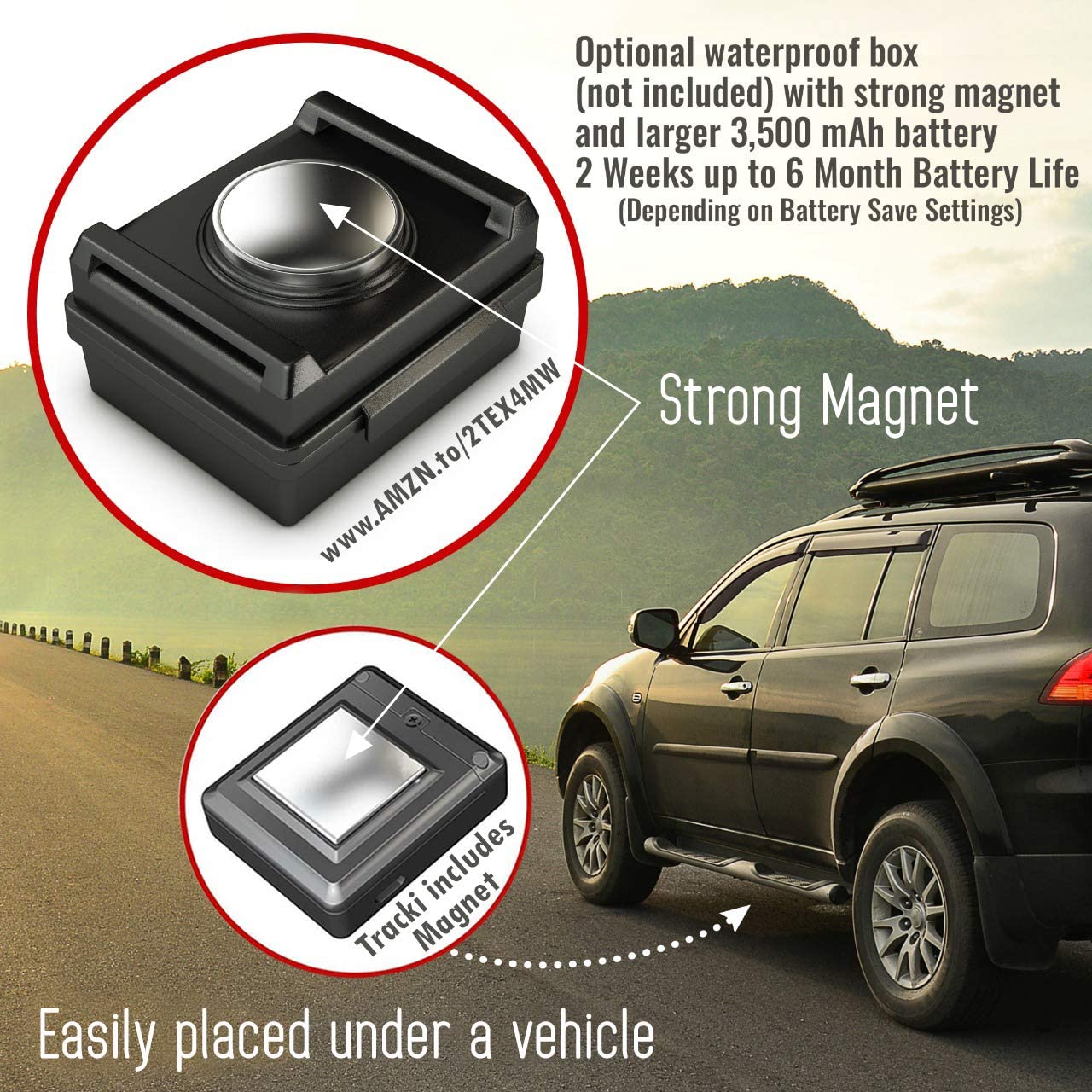 Tracki 2020 Model Mini Real time GPS Tracker. Full USA & Worldwide