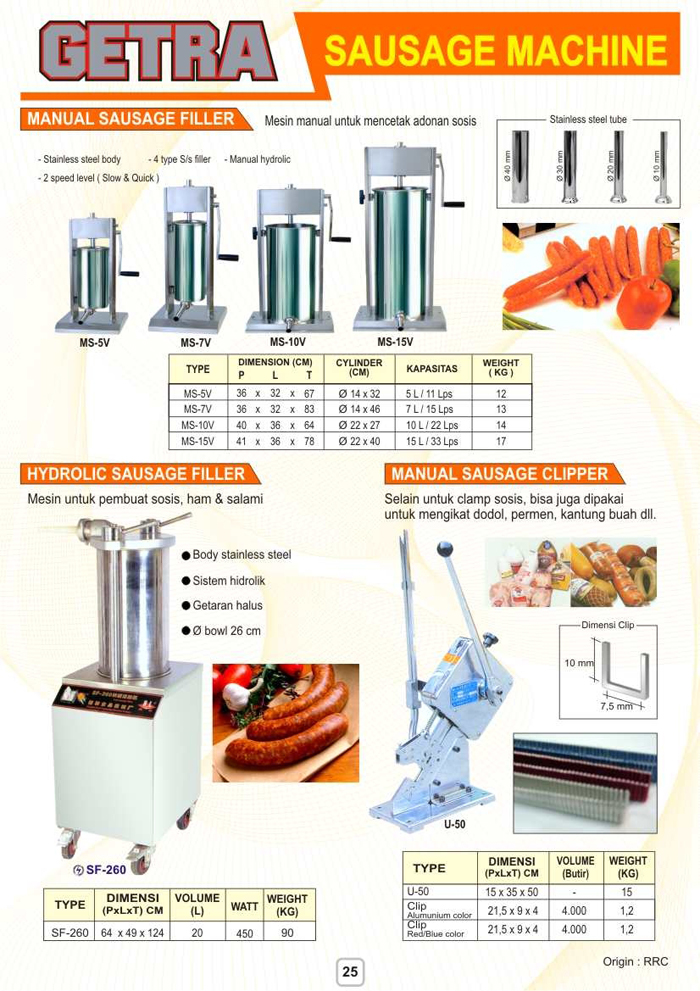 LUX KITCHEN , COMMERCIAL KITCHEN AND FOOD PROCESSING SAUSAGE MACHINE