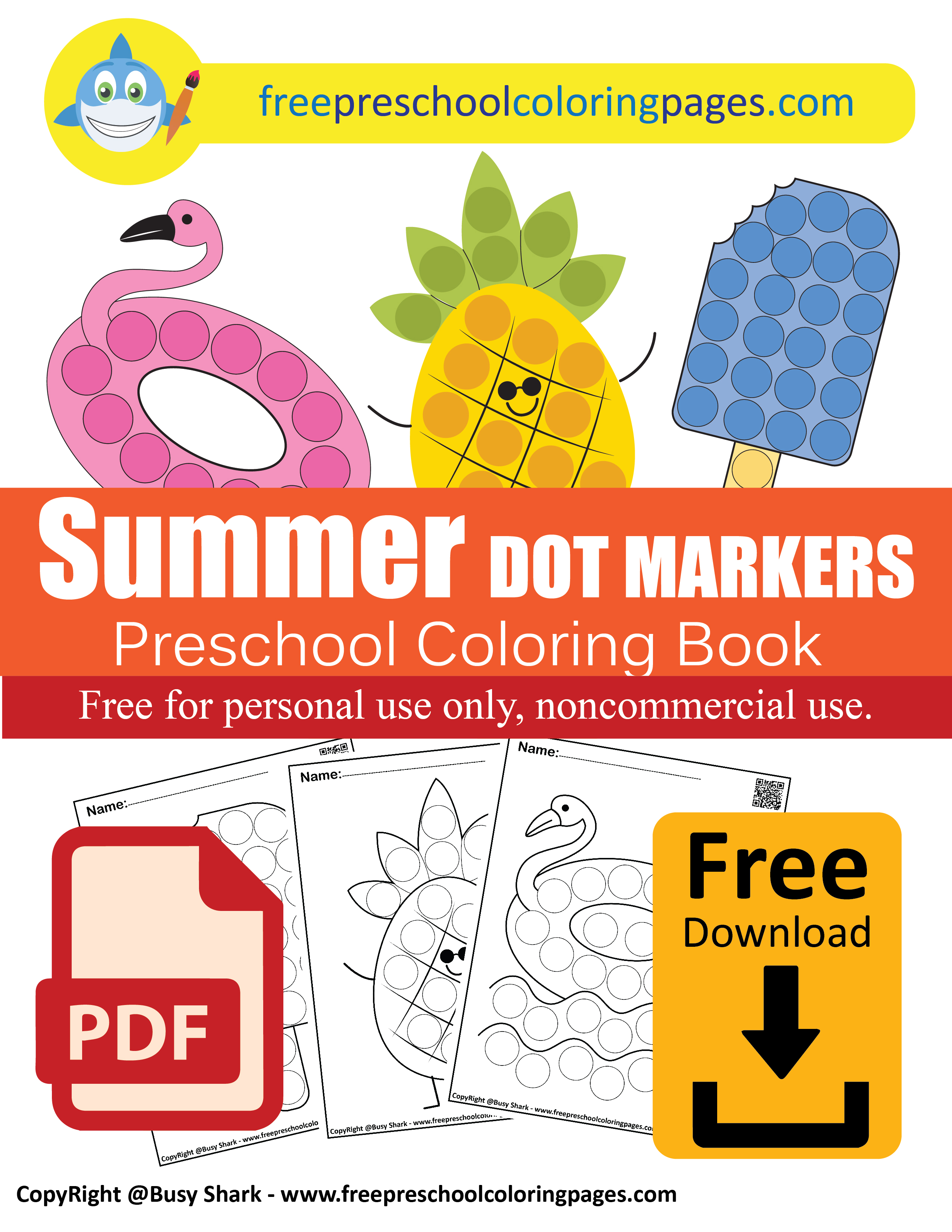 Summer Dot Markers Activity Summer Dot Markers Activity