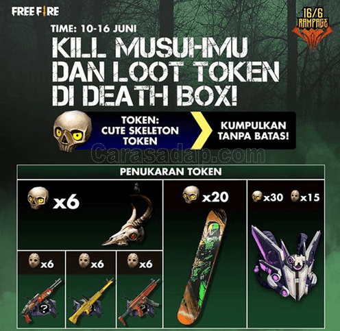 cara mendapatkan topeng free fire