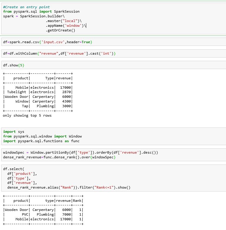 How to Select First Row of Each Group in Spark Window Function using