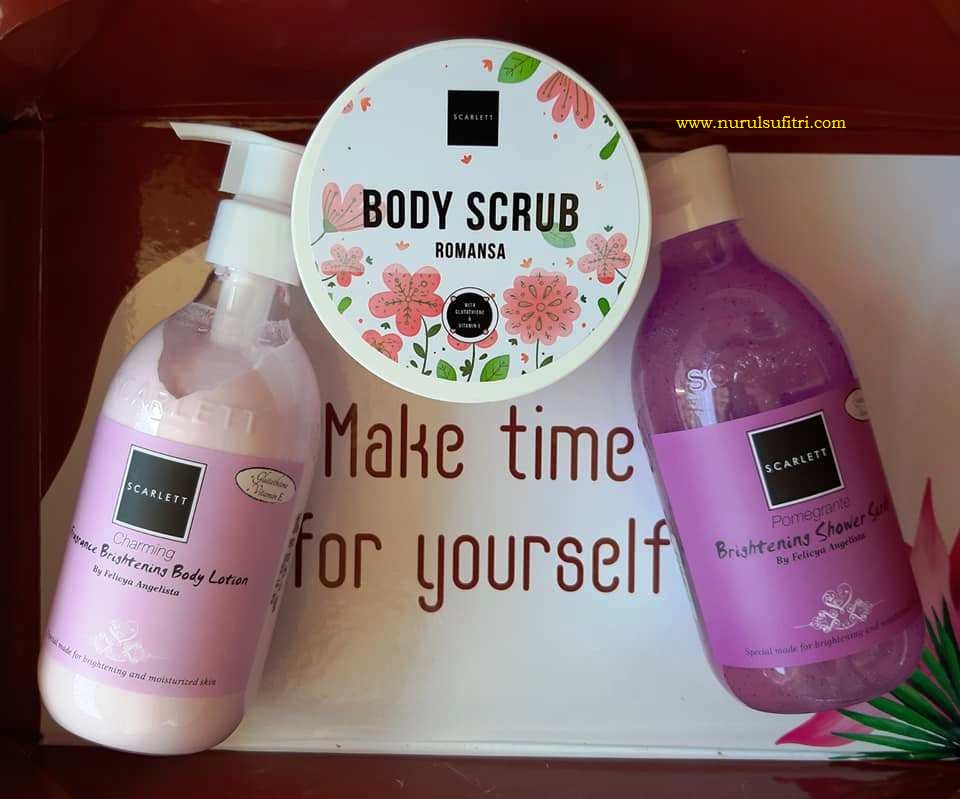 Review Scarlett Whitening Body Care Scrub Shower Lotion Nurul Sufitri Travel Lifestyle Blog Beauty