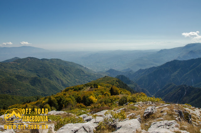 View towards Loutraki (Pozar) area, from Sokol Peak, Nidze Mountain, Macedonia