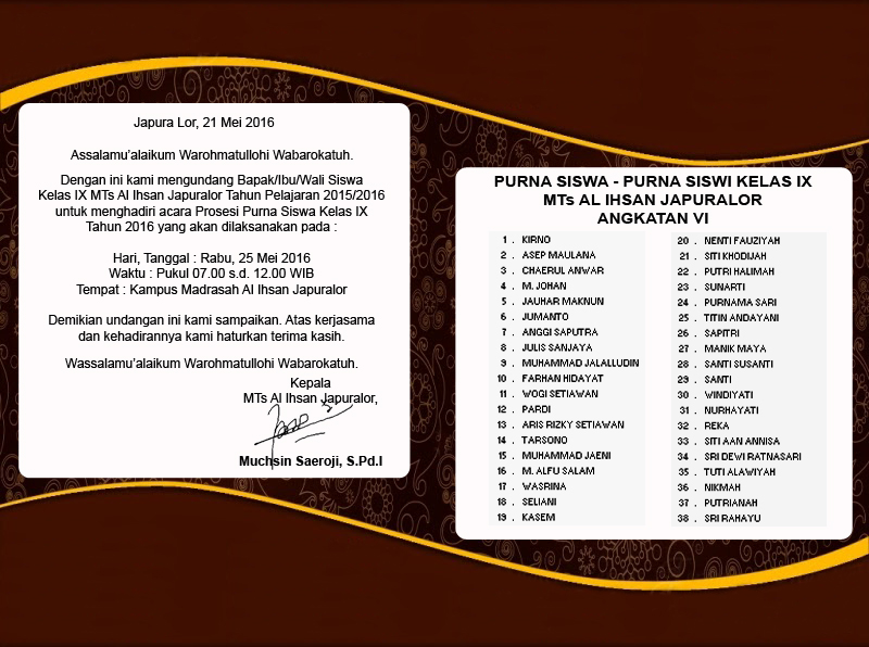 94 Contoh Undangan Wisuda Mts Terbaik Contoh Undangan